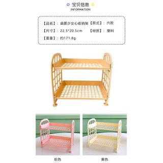 Kệ nhựa mini 2 tầng decor
