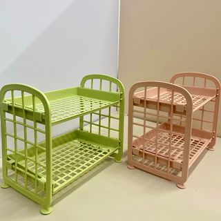Kệ nhựa mini 2 tầng decor