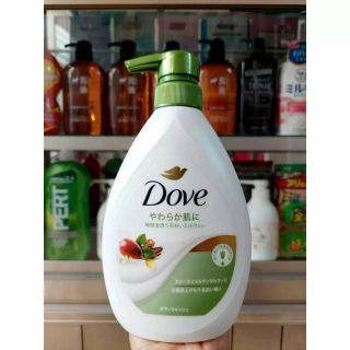 Sữa tắm Dove tinh dầu Jojoba & gỗ đàn hương chai 470g (12 chai/thùng)