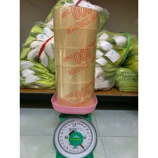 Băng keo trong/đục 200yard bề rộng 48mm nặng 2kg/1cây 6 cuộn lõi 5 Li độ dính 50 Mic - Túi niêm phong 5 Giây