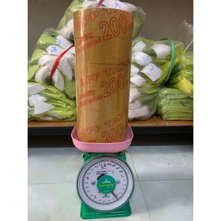 Băng keo trong/đục 200yard bề rộng 48mm nặng 2kg/1cây 6 cuộn lõi 5 Li độ dính 50 Mic - Túi niêm phong 5 Giây