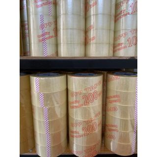 Băng keo trong/đục 200yard bề rộng 48mm nặng 2kg/1cây 6 cuộn lõi 5 Li độ dính 50 Mic - Túi niêm phong 5 Giây