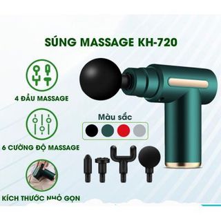 Súng massage Gun 30w - Nút Bấm lõi đồng KO logo Mã 720 giá sỉ