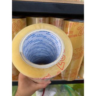 Băng keo trong/đục 200yard bề rộng 48mm nặng 1.8kg/1cây 6 cuộn lõi 5 Li độ dính 50 Mic - Túi niêm phong 5 Giây