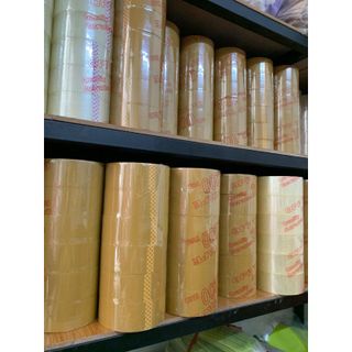 Băng keo trong/đục 200yard bề rộng 48mm nặng 1.8kg/1cây 6 cuộn lõi 5 Li độ dính 50 Mic - Túi niêm phong 5 Giây