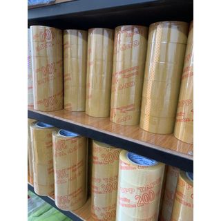 Băng keo trong/đục 200yard bề rộng 48mm nặng 1.6kg/1cây 6 cuộn lõi 5 Li độ dính 50 Mic - Túi niêm phong 5 Giây
