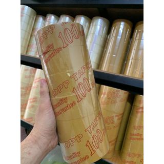 Băng keo trong/đục 100yard bề rộng 48mm nặng 1.4kg/1cây 6 cuộn lõi 5 Li độ dính 50 Mic - Túi niêm phong 5 Giây