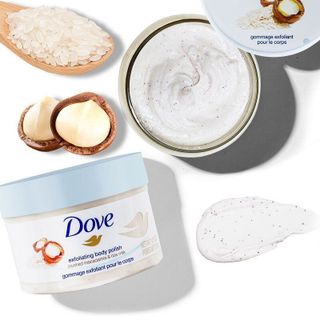 Tẩy Tế Bào Chết Dove Crushed Lavender Coconut Milk 298g làm sạch làn da, tẩy tế bào chết và bụi bẩn trên da giá sỉ