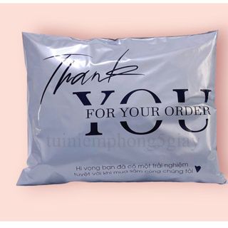 (0.5 Kg)Túi gói hàng niêm phong in sẵn chữ thank you loại dày đủ màu đủ size (MSP01) - 5 giây