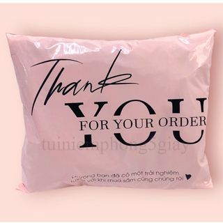 (0.5 Kg)Túi gói hàng niêm phong in sẵn chữ thank you loại dày đủ màu đủ size (MSP01) - 5 giây