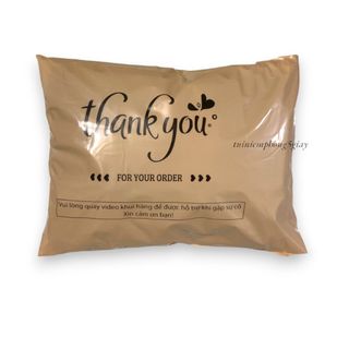 (0.5 Kg)Túi gói hàng niêm phong in sẵn chữ thank you loại dày đủ màu đủ size (MSP02) - 5 giây
