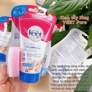 Kem tẩy lông Veet PURE Nhật Bản 150g