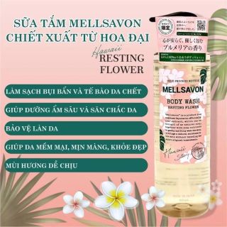 SỮA TẮM NƯỚC HOA DƯỠNG MỀM MỊN DA MELLSAVON (HƯƠNG HOA ĐẠI NHIỆT ĐỚI)