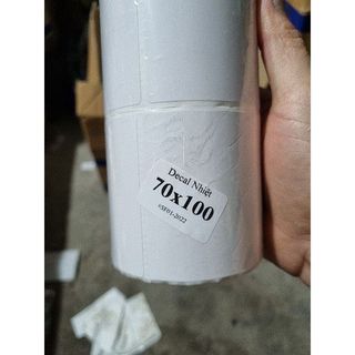 Cuộn 300 Tờ Giấy In Nhiệt, Tem Dán Khổ A7 75x100mm Siêu Tiết Kiệm - 5 Giây