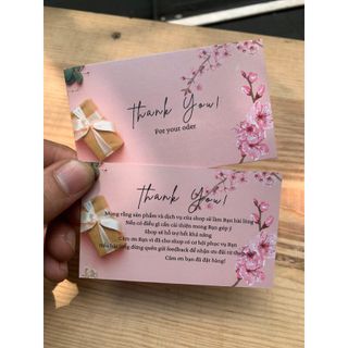 Card Cám Ơn, Card Thank You, Thiệp Cảm Ơn mẫu Hộp Quà- Size 9x5,4cm - Giấy C300 Cán Màng Mờ 2 mặt