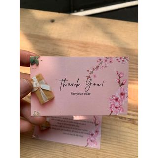 Card Cám Ơn, Card Thank You, Thiệp Cảm Ơn mẫu Hộp Quà- Size 9x5,4cm - Giấy C300 Cán Màng Mờ 2 mặt
