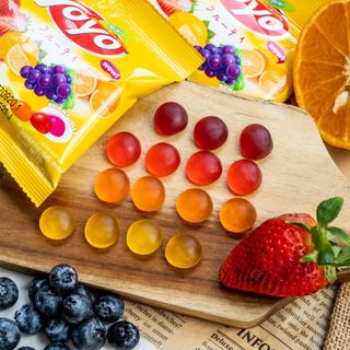 Kẹo dẻo trái cây Yoyo Thái Lan 432g( 24 gói- 2 dây) vị Nho/Dâu/Cam/Chanh An Gia Sweets Snacks
