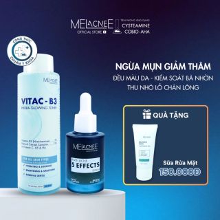 Combo Toner Dưỡng Sáng (250ml) & Serum Anti Acne (35ml) Giúp Giảm Mụn- Ngừa Thâm, Thu Nhỏ Lỗ Chân Lông & Làm Đều Màu Da