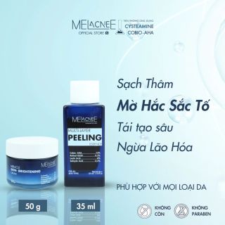 Combo Peeling Cobio AHA (35ml) & Kem Dưỡng Sáng (50g) Giúp Sạch Thâm, Mờ Hắc Sắc Tố (Nám, Sạm) và Ngừa Lão Hoá
