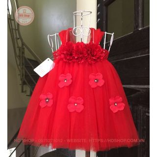 Váy tutu cho bé ❤️FREESHIP❤️ Váy tutu đỏ hoa xù đỏ 5b cho bé gái siêu Cute giá sỉ