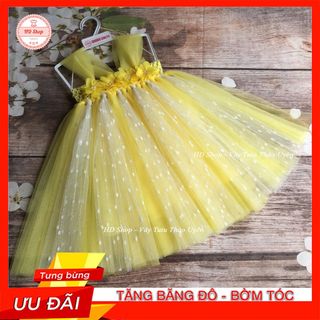 VÁY BÉ GÁI VÀNG KIM TUYẾN 💖FREESHIP💖 CHO BÉ GÁI SƠ SINH ĐẾN 6 TUỔI
