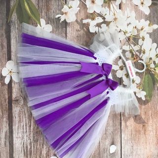 Váy công chúa cho bé ❤️FREESHIP❤️ Váy công chúa cánh tiên tím phối trắng cho bé gái 1 tuổi