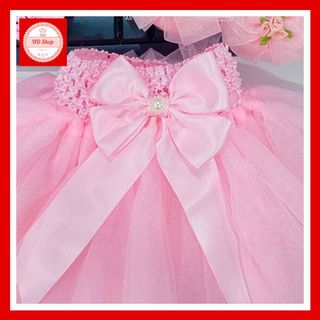 Chân váy cho bé, chân váy tutu cho bé hồng phấn cực đẹp tặng kèm băng đô cho bé
