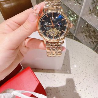 ĐỒNG HỒ NAM TRUNG CẤP ÔMÊGA MÁY CƠ TỰ ĐỘNG DÂY THÉP KO GỈ