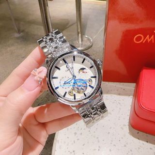 ĐỒNG HỒ NAM TRUNG CẤP ÔMÊGA MÁY CƠ TỰ ĐỘNG DÂY THÉP KO GỈ