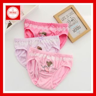 Quần lót bé gái set 5 chiếc kháng Khuẩn hàng xuất Hàn Quốc dành cho bé từ 3-10 tuổi 100% Cotton