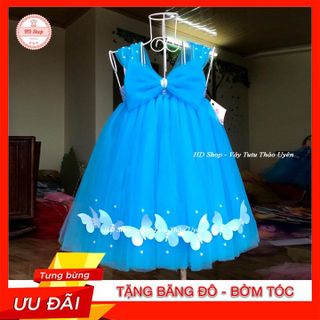 Đầm công chúa cho bé❤️FREESHIP❤️ Đầm công chúa nơ đính bướm cho bé gái