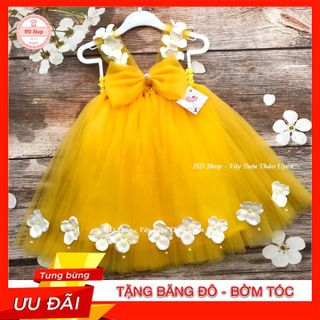 Váy Bé Gái 💖FREESHIP💖 Đầm Công Chúa Cho Bé Đính Hoa Tú Cầu