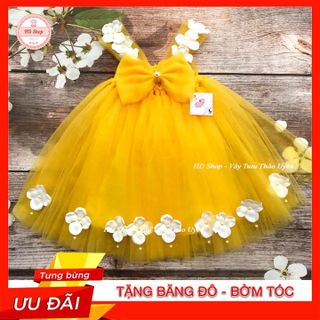 Váy Bé Gái 💖FREESHIP💖 Đầm Công Chúa Cho Bé Đính Hoa Tú Cầu