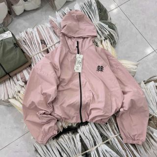Áo khoác dù trượt nước 2 lớp lót dù logo thêu lá freesize dưới 65kg