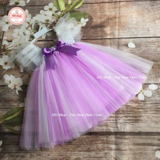Váy Cánh Tiên ❤️FREESHIP❤️ Váy cánh tiên tím violet phối trắng cho bé gái giá sỉ