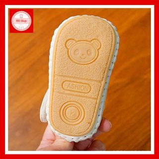 Giầy Tập Đi Cho Bé 💖FREESHIP💖 Giầy Tập Đi Cho Bé Gái Hồng Phấn Đính Nơ