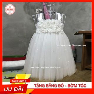 Váy công chúa ❤️FREESHIP❤️ Váy công chúa cho bé trắng hoa 3D đính đá giá sỉ