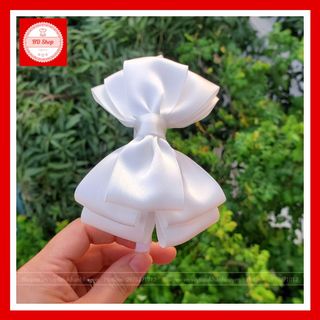 Cài tóc cho bé gái, cái tóc nơ trắng cho bé gái, cho người lớn