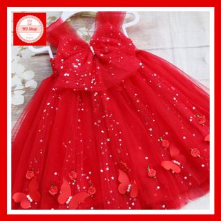 Đầm Noel Bé Gái - Váy Đỏ Đầy Phong Cách Cho Mùa Lễ Hội Sôi Động giá sỉ