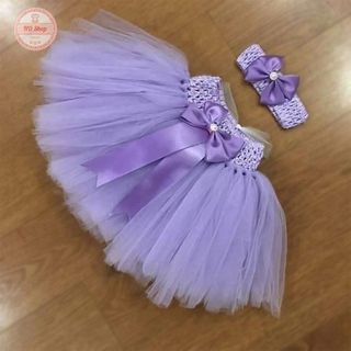 Chân váy cho bé gái, chân váy chữ a mầu tím cà cho bé gái tặng kèm băng đô