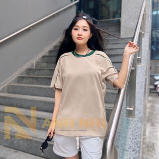 Áo Thun Trơn Cotton Viền Tay 100%, Áo Thun Cổ Tròn, Áo Thun Tay Ngắn, Áo Thun Nam Nữ Unisex Form Rộng Tay Lỡ Oversize