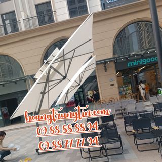 dù che lệch tâm vuông ngoài trời giá rẻ dù cafe