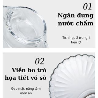 Đĩa Thủy Tinh Vỏ Sò