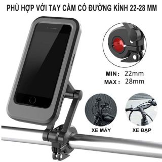 Giá đỡ điện thoại chống nước kẹp xe máy,xe đạp