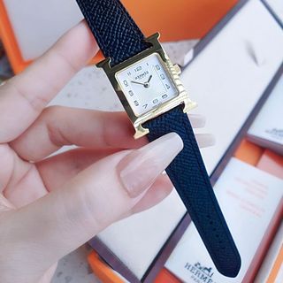 ĐỒNG HỒ NỮ CAO CẤP HEMES DÂY DA MẶT SỐ NIỀNG TRƠN VÀNG