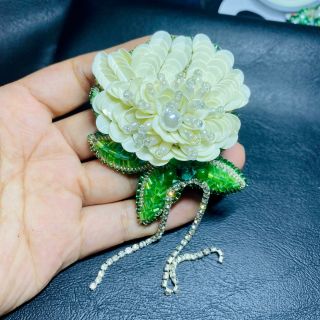 Ghim cài áo mẫu thiết kế được làm thủ công bằng tay cao cấp kích thước hoa 8cm thời trang dành cho nữ