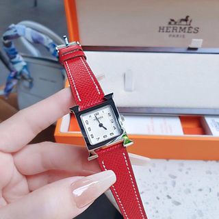 ĐỒNG HỒ NỮ CAO CẤP HEMES DÂY DA MẶT SỐ NIỀNG TRƠN BẠC