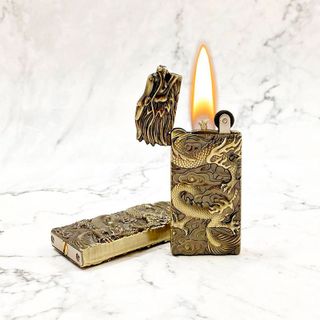 BẬT LỬA XĂNG ĐÁ HÌNH ĐẦU RỒNG - XÀI XĂNG