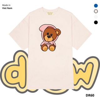 Áo thun tay lở d.r.e.w hoặc tiết gấu nhiều màu. Phom unisex nam nữ A2