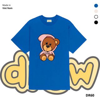 Áo thun tay lở d.r.e.w hoặc tiết gấu nhiều màu. Phom unisex nam nữ A2